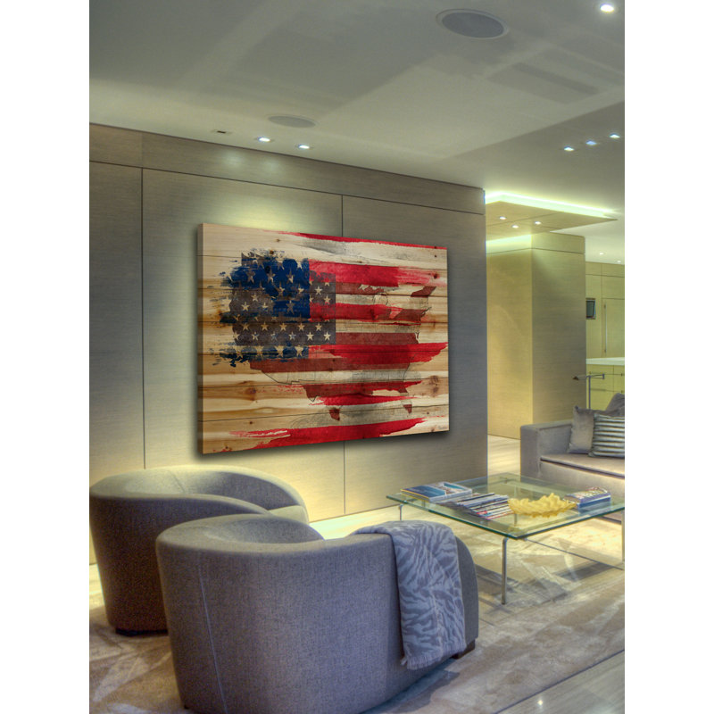 " American Map " by Parvez Taj, 24" H x 36" W
