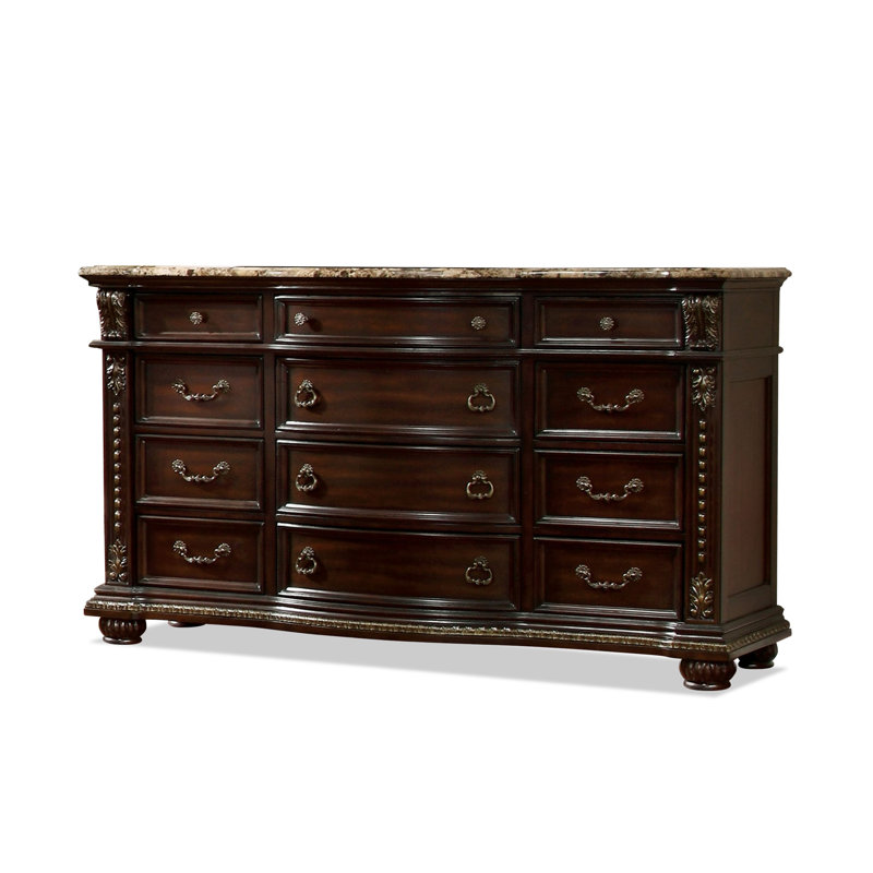 Commode 12 tiroirs Abshire, Espresso