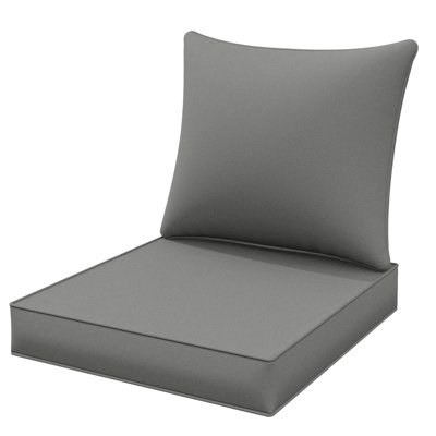 22"W X 24"D Outdoor Deep Seat Cushion Set Outdoor Seat/Back Cushion
