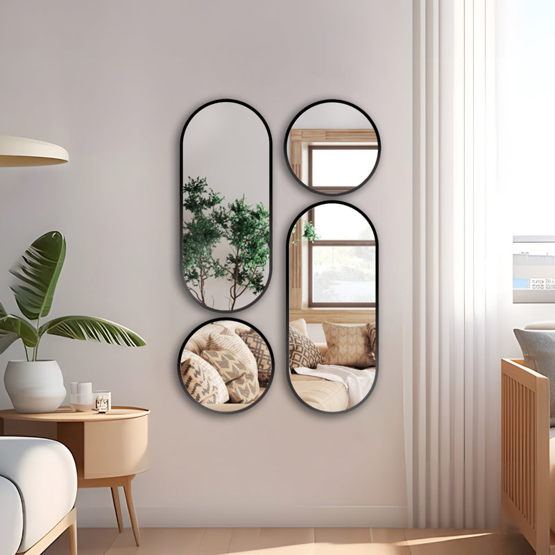 Ensemble de miroirs muraux 4 pièces Zarita, 27 pouces, 68 cm