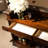 68.9"Retro Delicacy Solid Wood Bar Table With a Marble Top