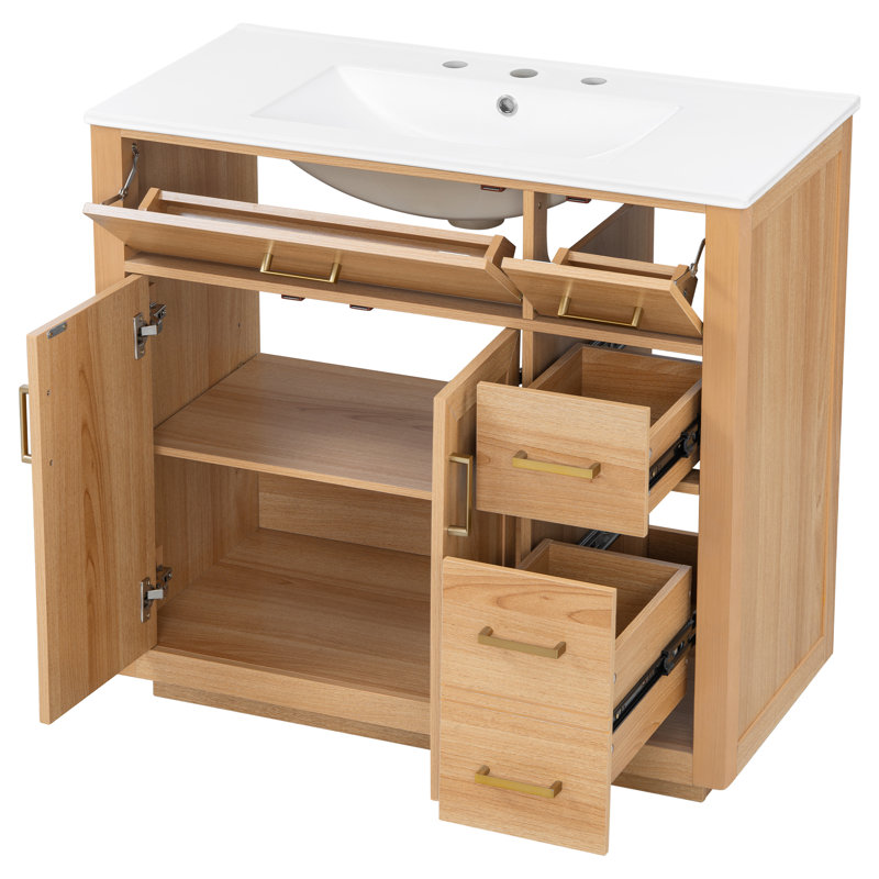 Meuble-lavabo élégant 36 "avec lavabo en céramique