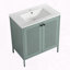 30" Freestanding Bathroom Vanity with Ceramic Sink – Cold Rolled Steel