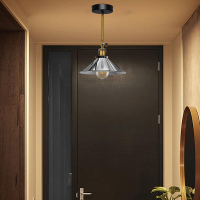 Plafonnier semi-encastré moderne avec abat-jour conique Modern