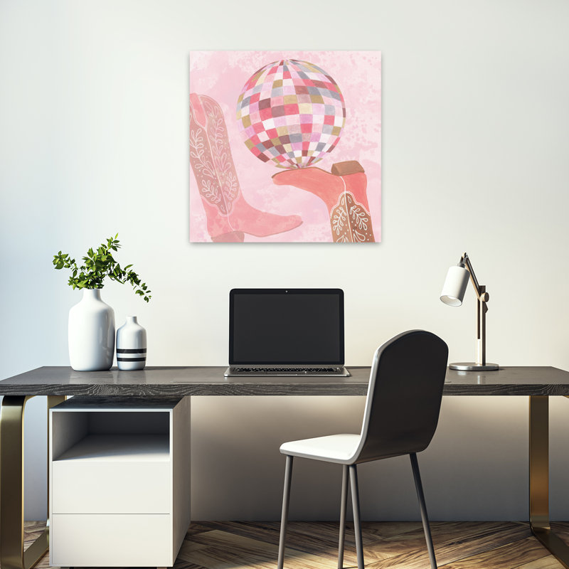 Disco Cowgirl Iv, art contemporain, H 18 po x l 18 po