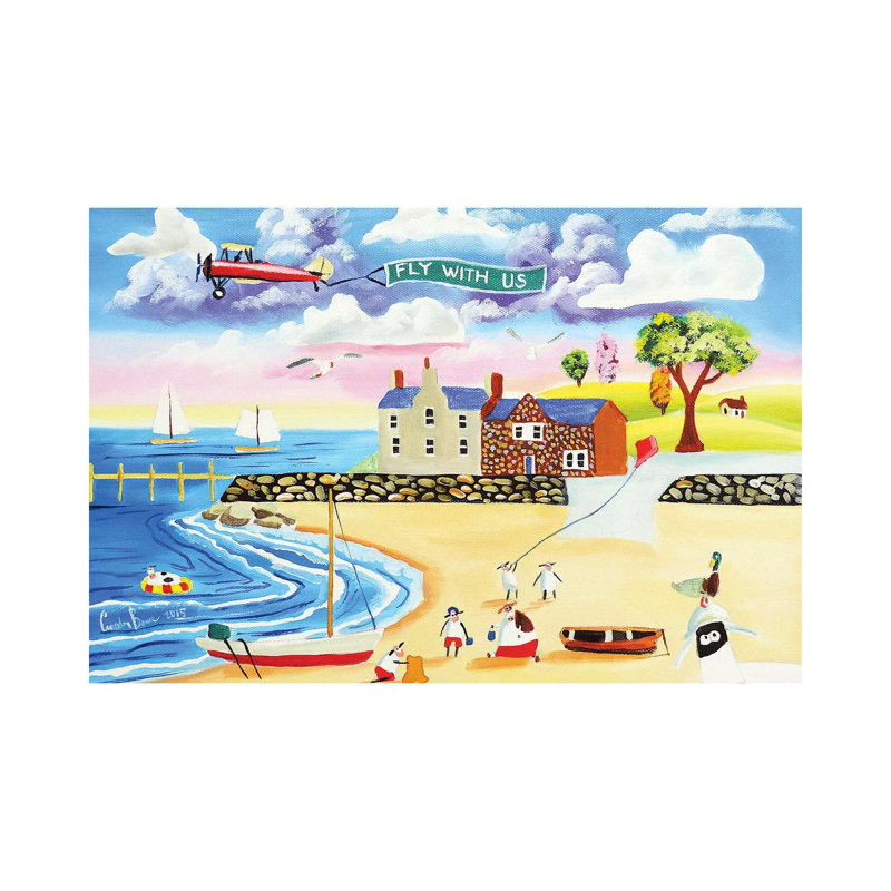 Animals at the Seaside 1 Piece Wrapped Canvas Wall Art, 30.48 cm H x 45.72 cm W
