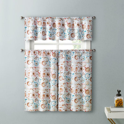 Welaka Geometric Tailored Kitchen Curtain