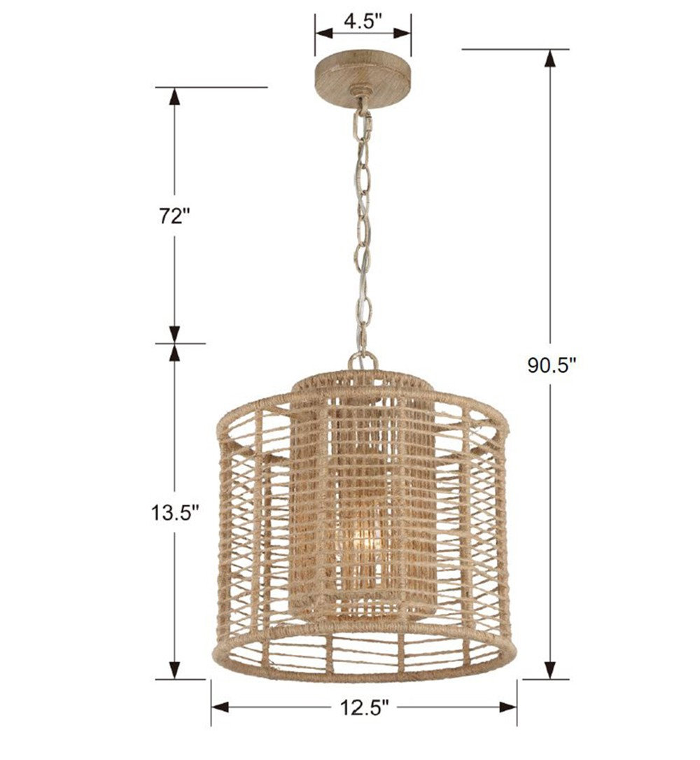 Dimmable Single Light Pendant, Burnished Silver