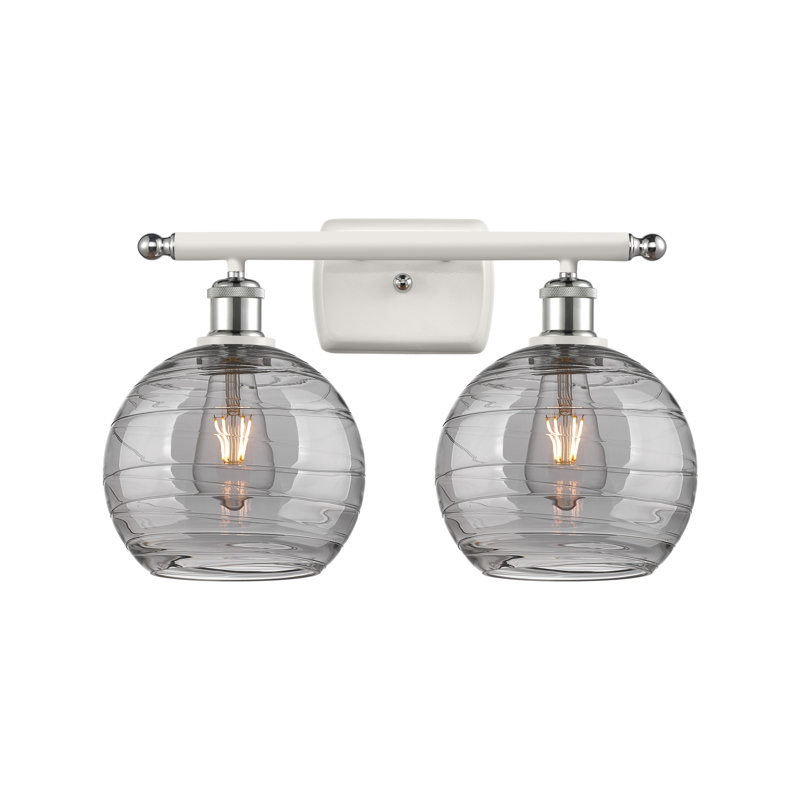 Halvorson 2 - Light Dimmable Vanity Light, Polished Chrome, Bulb Not Included, Light Smoke