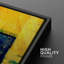 Blocs de couleur pastel jaune néon / bleu marine - reproduction sur toile 2 pièces-87607489-87607490