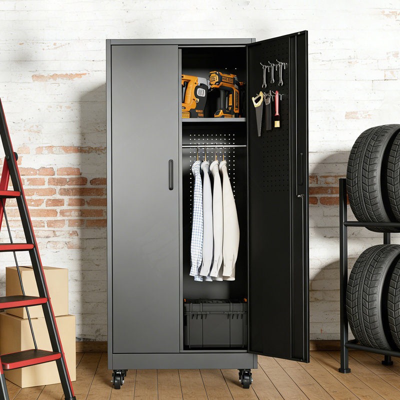 Armoire de rangement en métal avec portes verrouillables Rolling