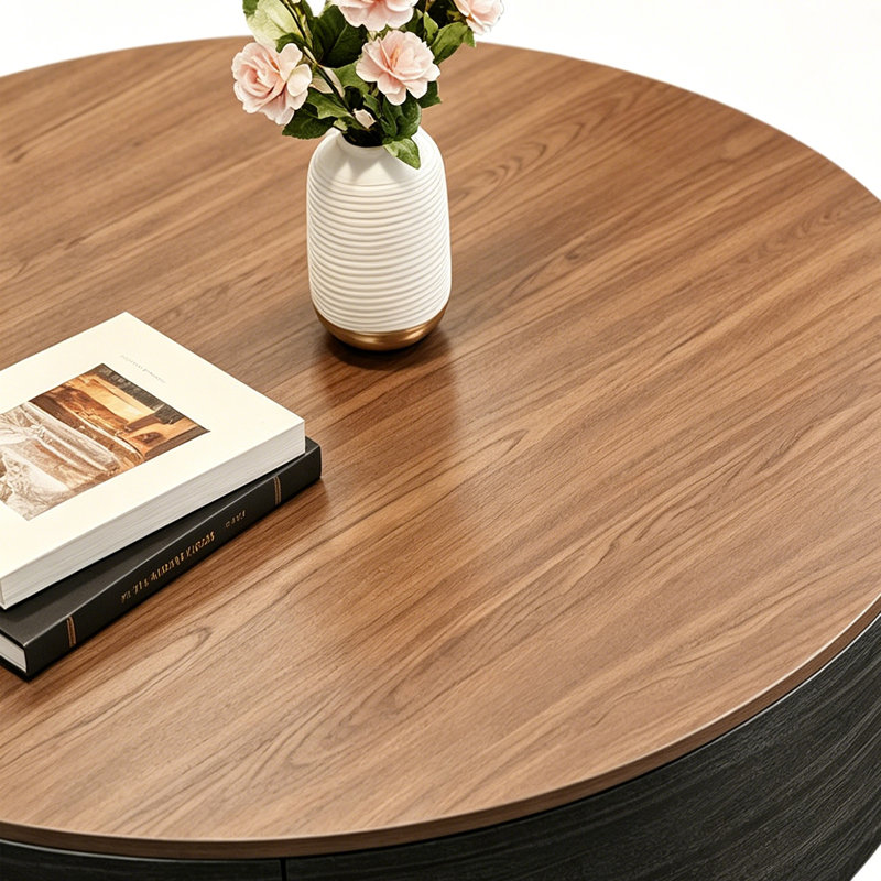 Table basse French French Luxury Luxury, 13" H x 27.55" L x 27.55" W, Gray/Brown/Black