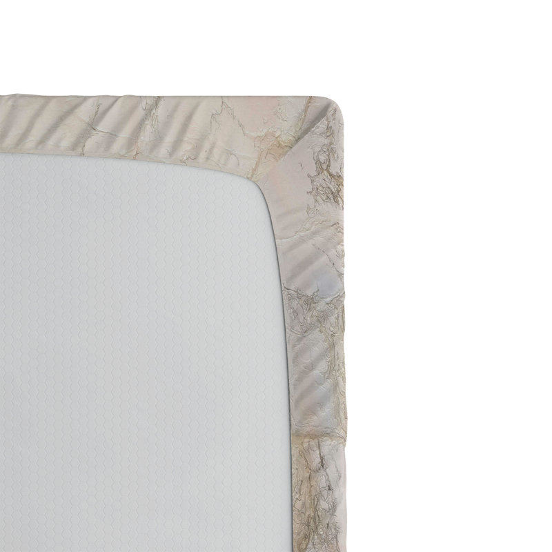 Drap-housse orange Ambesonne, Marbre beige, Drap-housse pour lit simple TG