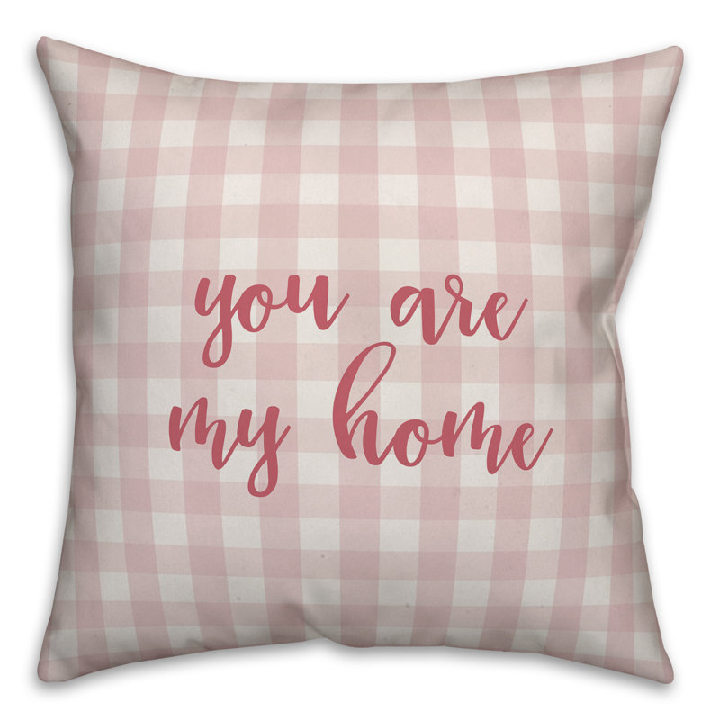  Coussin You are My Home, Coussin décoratif, Rose