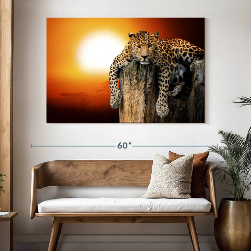 Brampt Lounging Leopard, 34" H x 51" W