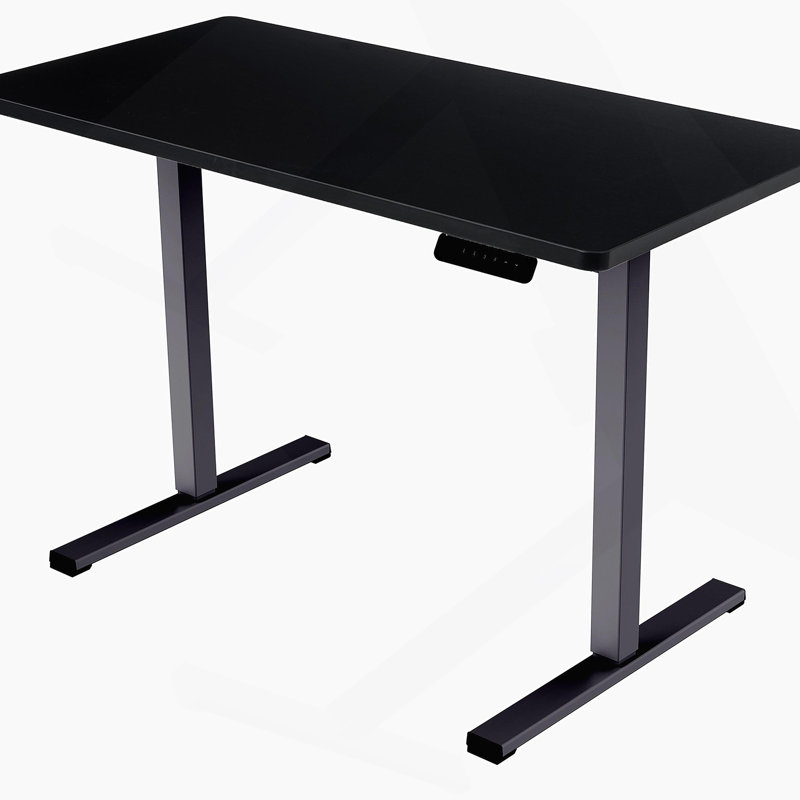 Bureau électrique debout à hauteur réglable, Noir / Noir, H 4,25 po x l 49,8 po x P 25,59 po