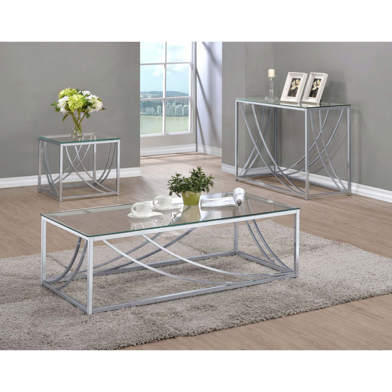 Table basse avec pieds en métal