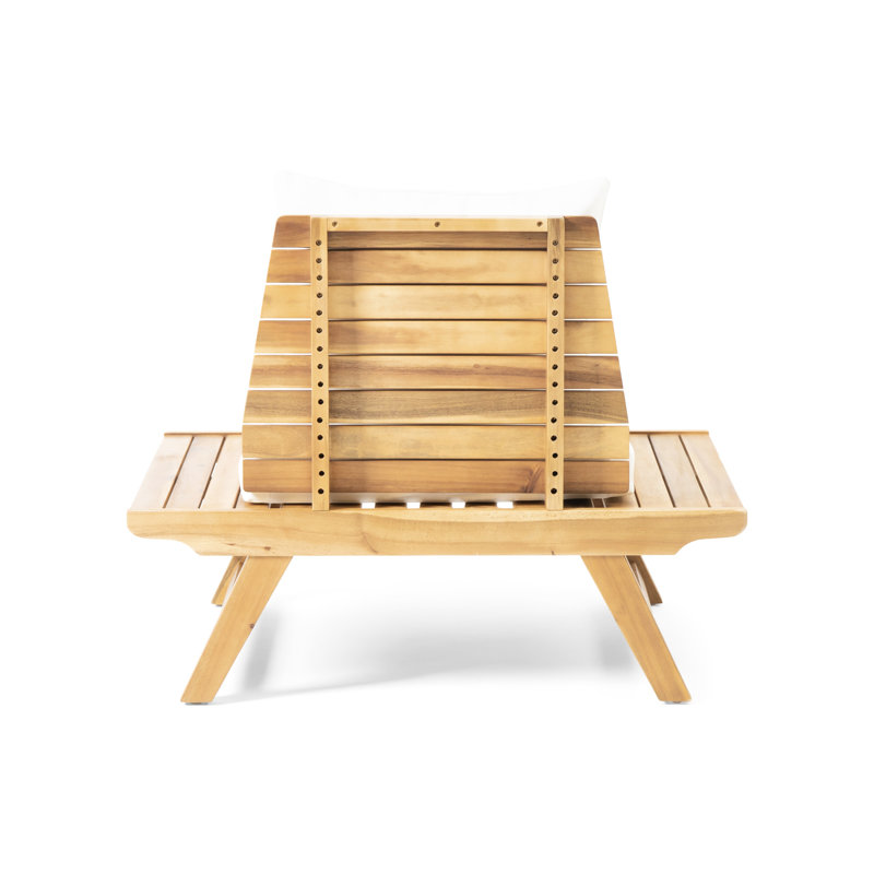 Fauteuil d'extérieur en bois - Couleur et rembourrage extérieur - Fauteuil club avec coussins