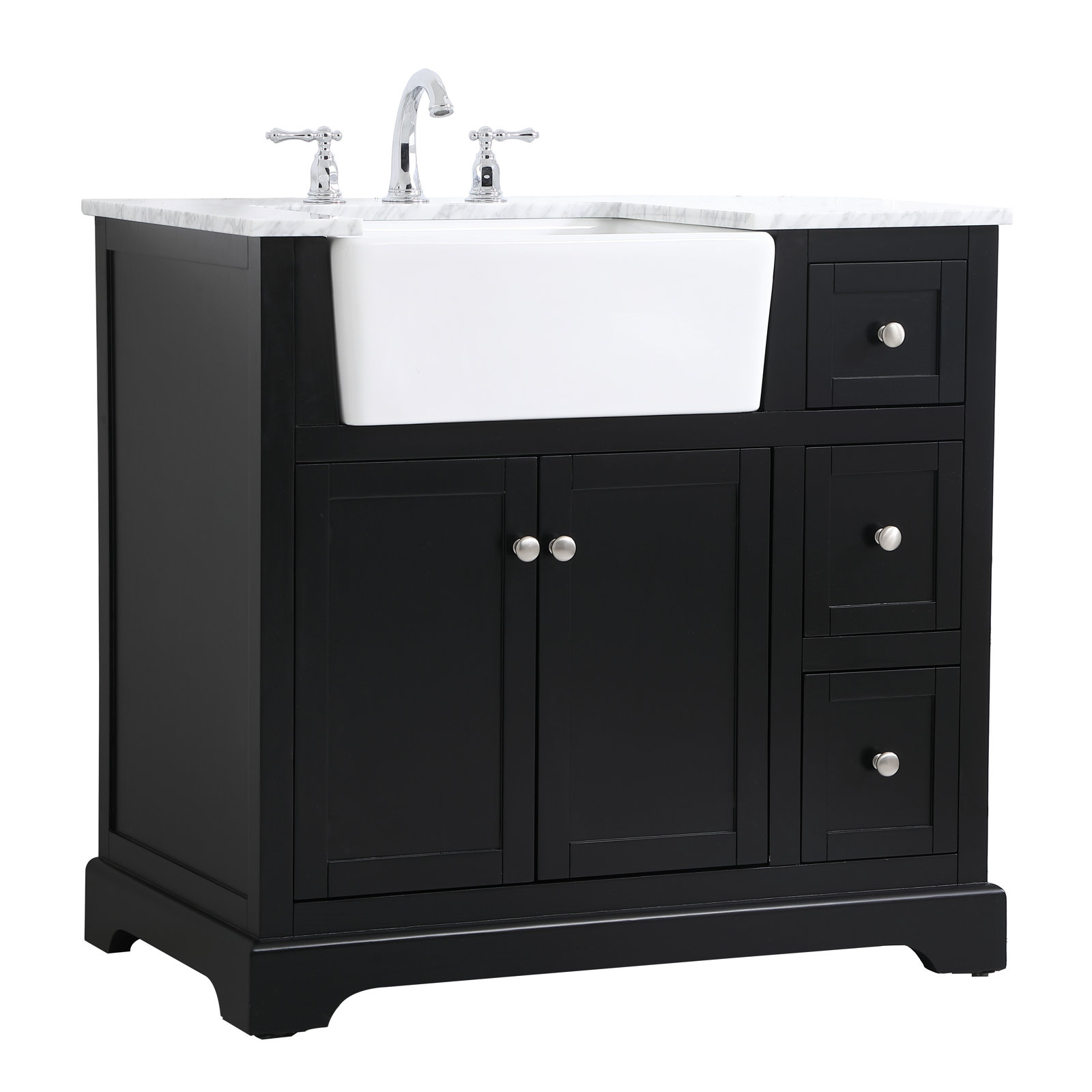 Pardue 36'' Single Bathroom Vanity, Black