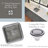 Brightwork Square Hammered Stainless 16.5" L x 16.5" W Bar Sink