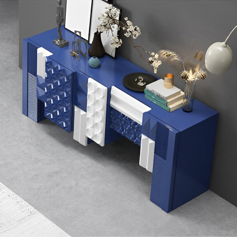 Console Modern Minimalist Art Design, Bleu, H 31,5 po x l 70,87 po x P 15,75 po