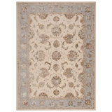 Serenade Oriental Area Rug in Ivory/Gray