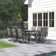 Alyah 8 - Person Metal Patio Dining Set with Extendable Rectangular Table