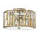 Gemma Mereworth Three-Light Flush Mount Ceiling Light with Rectangular Crystal Prisms