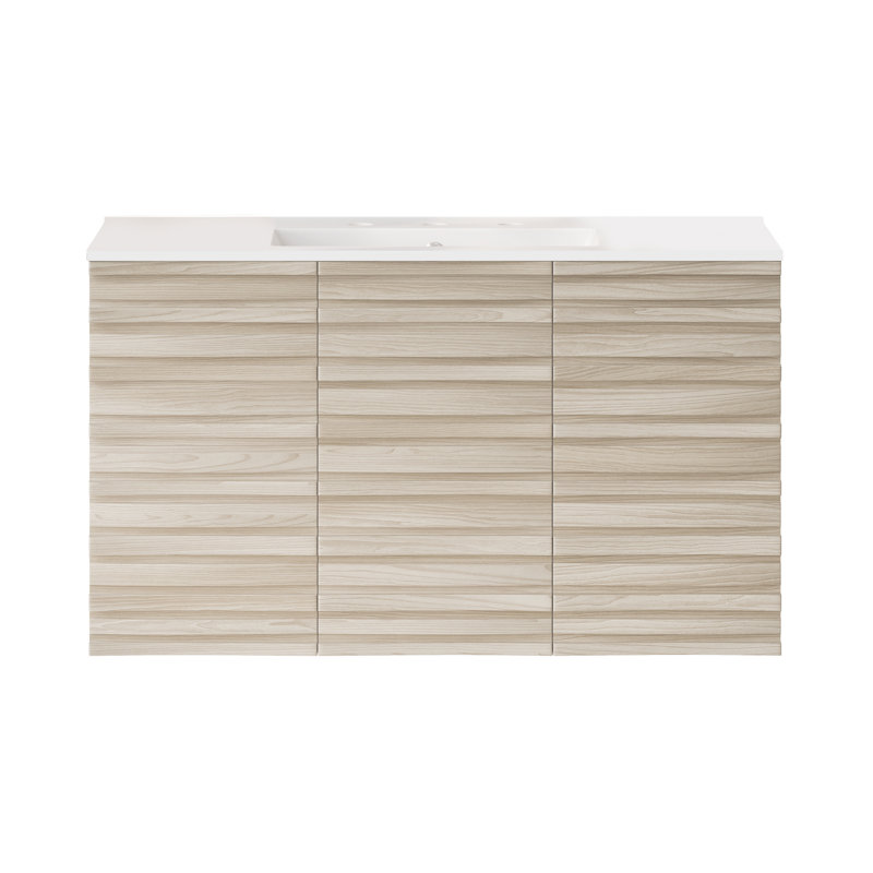 Meuble-lavabo mural 36 po Cascade, Blanc, 8 po, 36"