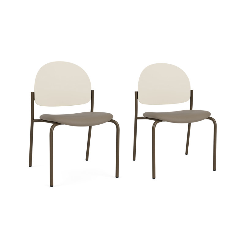 Chaise d'invité sans accoudoir Chat Chat, Bronze, Modena Farro / Sand Beige Poly