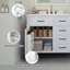 Armoire de meuble-lavabo 36 po avec comptoir en céramique-1779274404