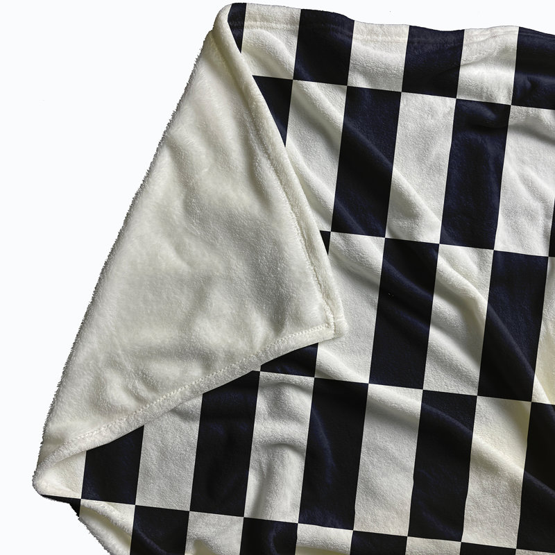 Stair Stepping Throw Blanket, 60" L x 50" W, Navy Blue