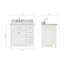 Meuble-lavabo simple 36 po avec plateau en marbre blanc de Carrare Macnair-85364017