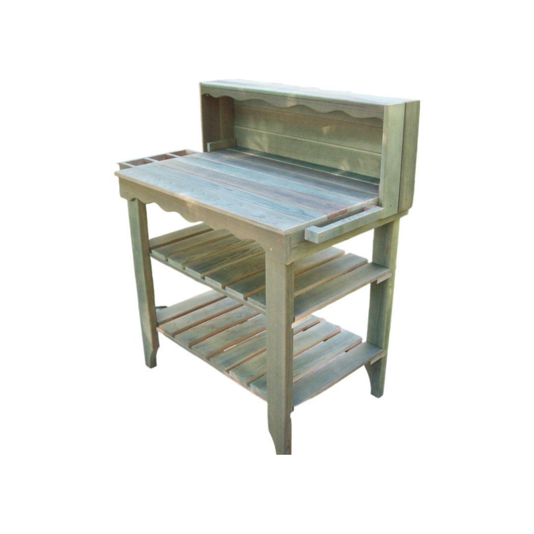 Kiefer Cedar Wood Potting Bench Arlmont & Co. 