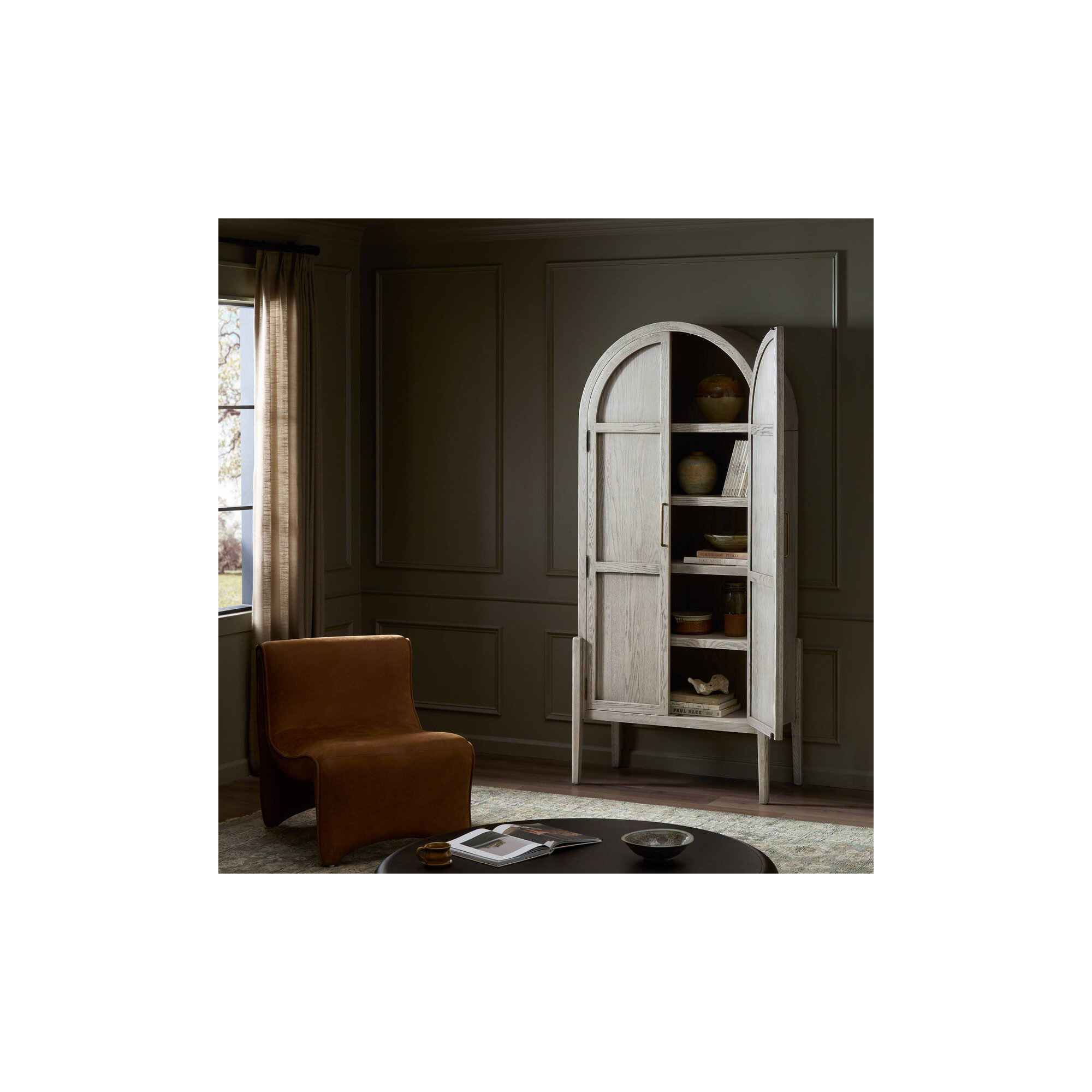 Cathay Dining Cabinet, White/Neutral