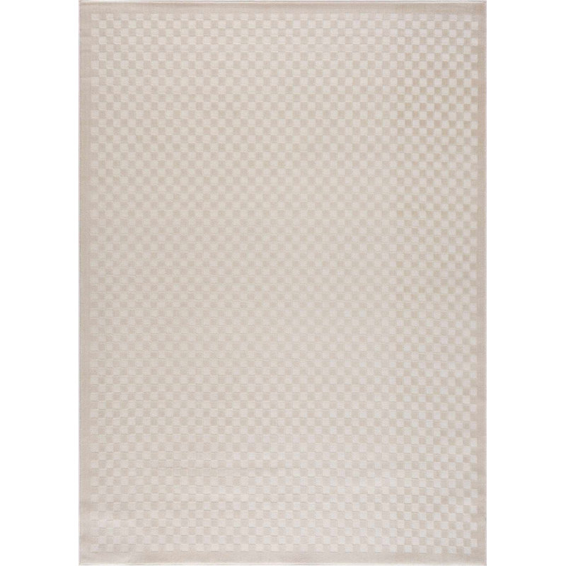 Tapis crème / blanc cassé Chaki Duggans, Crème / blanc cassé, Rectangle 7 pi 10 po x 10 pi