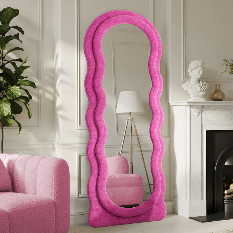 Miroir pleine grandeur, 63 po x 24 po, Rose millennial