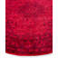 Tapis rouge contemporain en laine noué à la main 8 pi 1 po x 8 pi 3 po Cairns