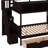 Kids Twin Over Full Bunk Bed with Shelves, Storage Staircase and 2 Drawers-95924765