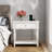 Solid Wood Nightstand Set Of 2 With Drawer, Open Shelf, 2 Power Outlets, 1 Usb Port, And 1 Type-c Port-1296836952