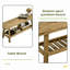 Banc de ferme en bois de 109 cm (43 po), banc d'entrée à 2 niveaux, banc de rangement rustique étroit avec tablette ouverte pour entrée, couloir, salon, chambre, cuisine