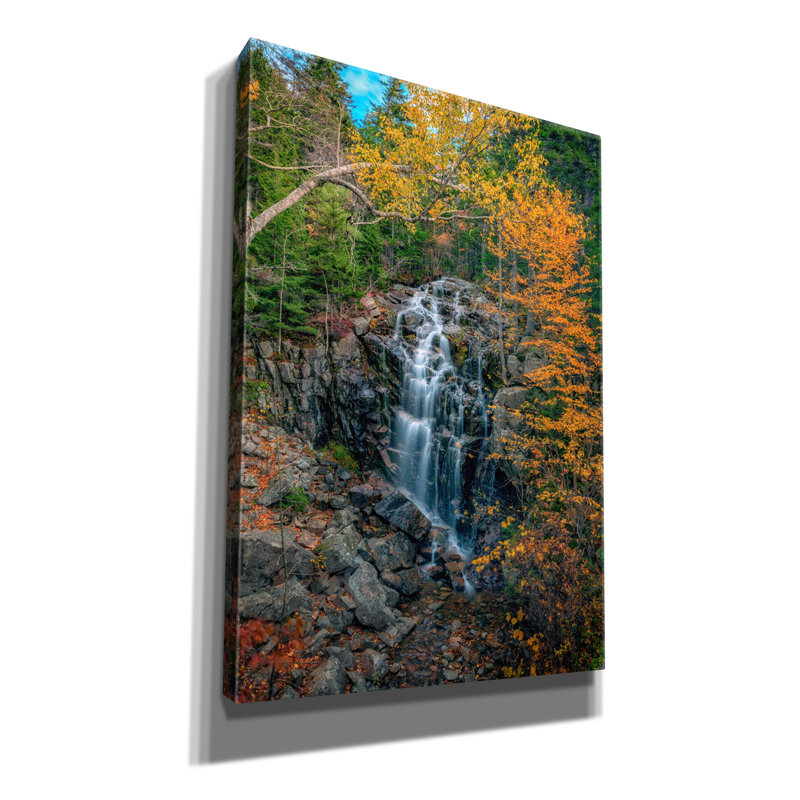 «Hadlock Falls On An Autumn Day» par Rick Berk, art mural sur toile, H 26 po x l 18 po x P 0,75 po