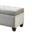 Banc de rangement / repose-pieds gris Lanpher