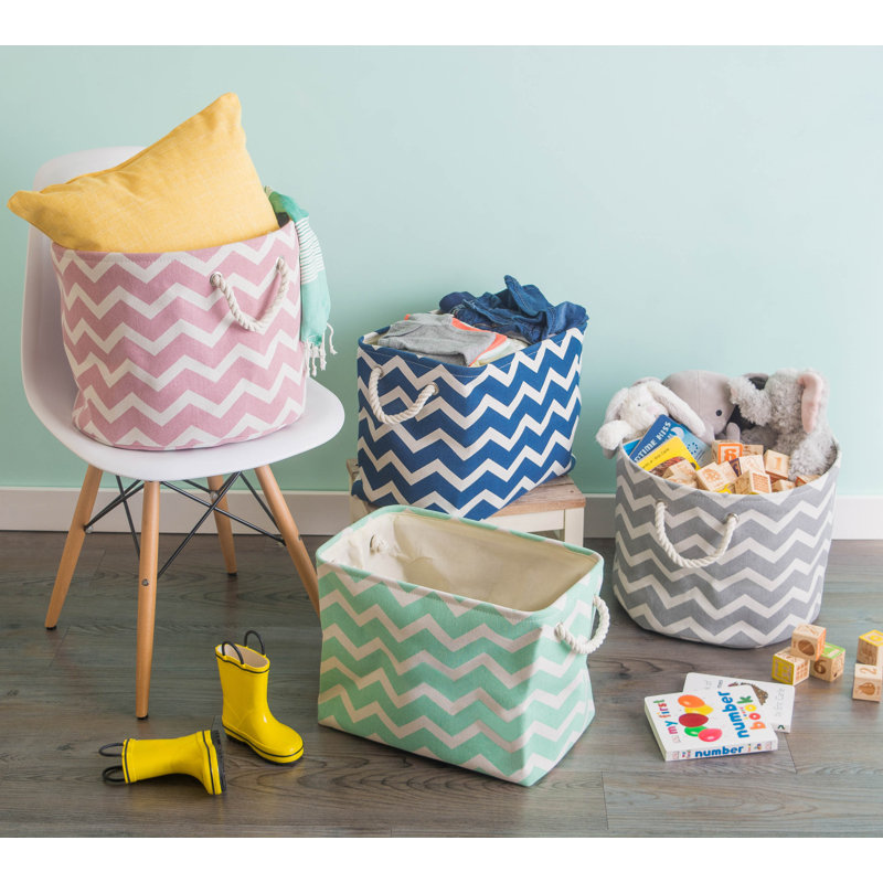 Isabelle & Max™ Elenore Fabric Decorative Bin, 12" H x 10" W x 16" D, Gray