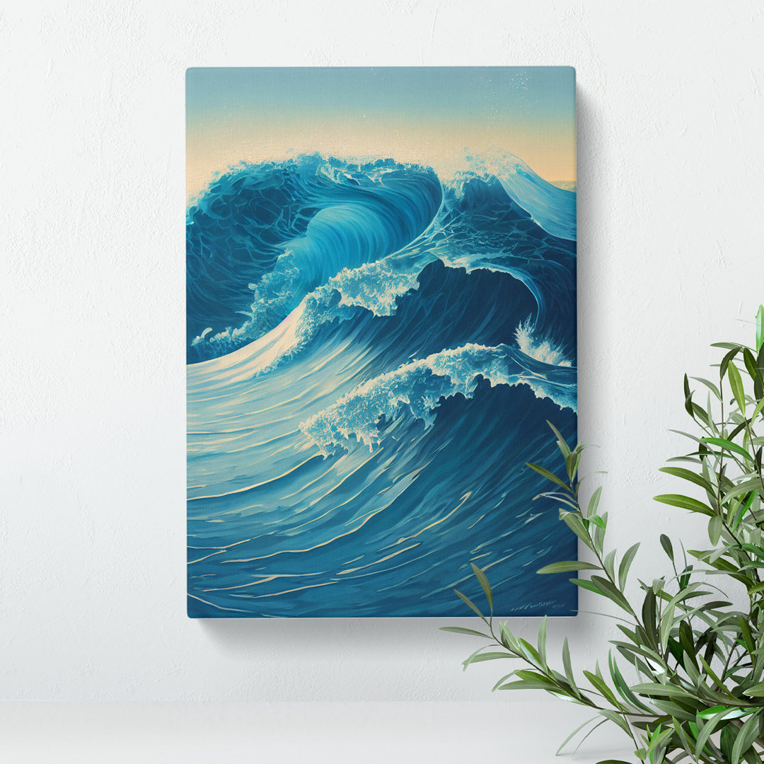 Ocean Wave At Sunrise No.3 - Wrapped Canvas