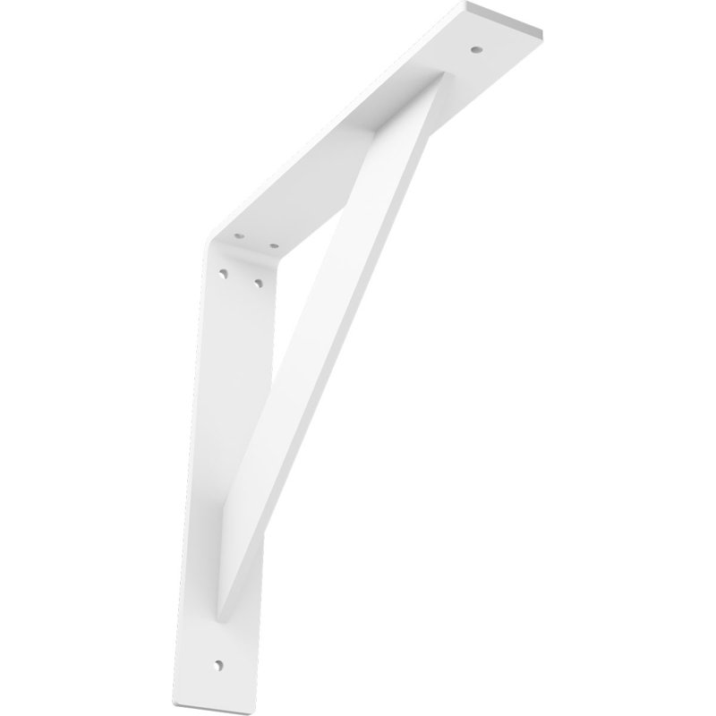 Support traditionnel en acier, H 12 po x l 2 po x P 12 po, Apprêt blanc (à peindre)