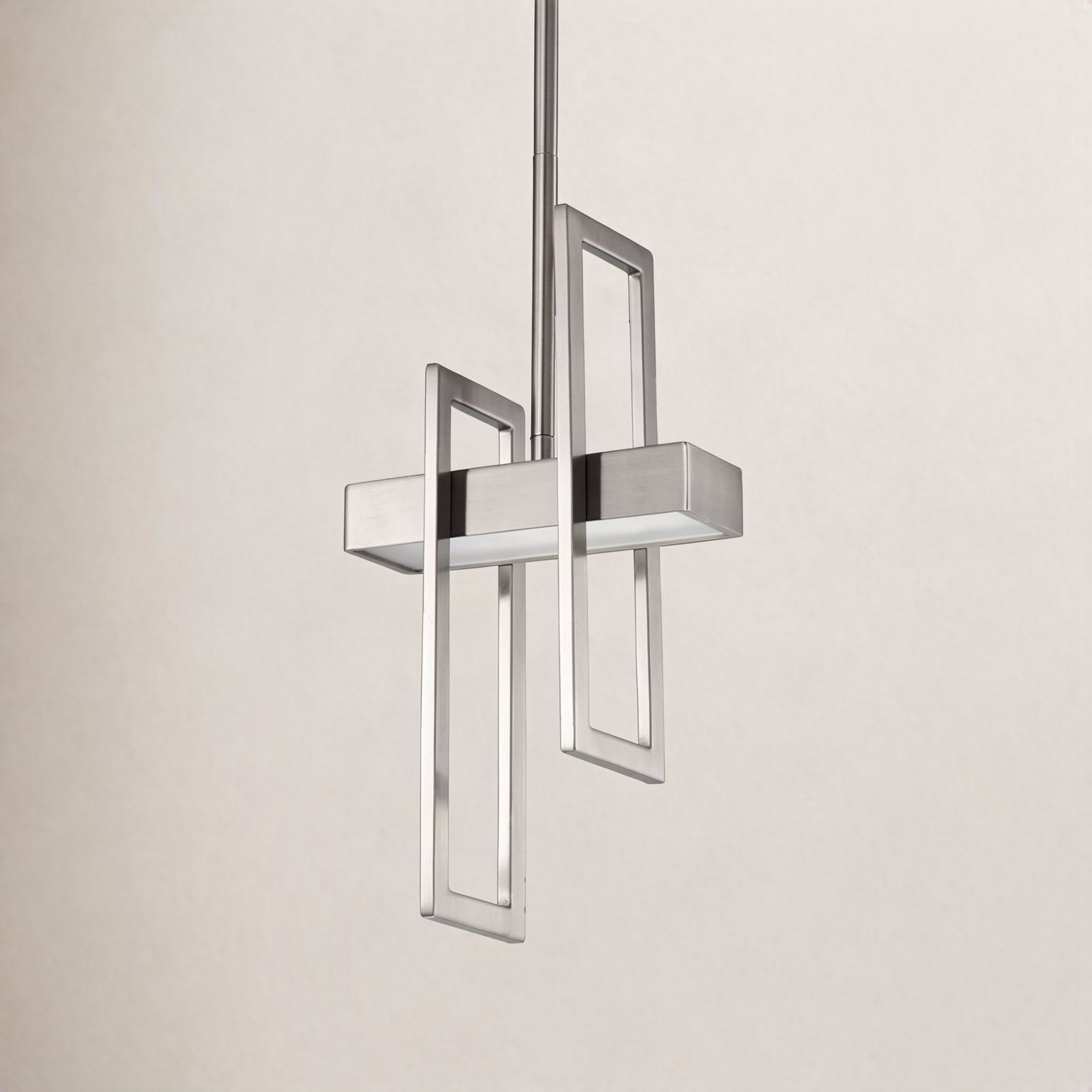 Saedi Dimmable LED Single Pendant, Brushed Nickel
