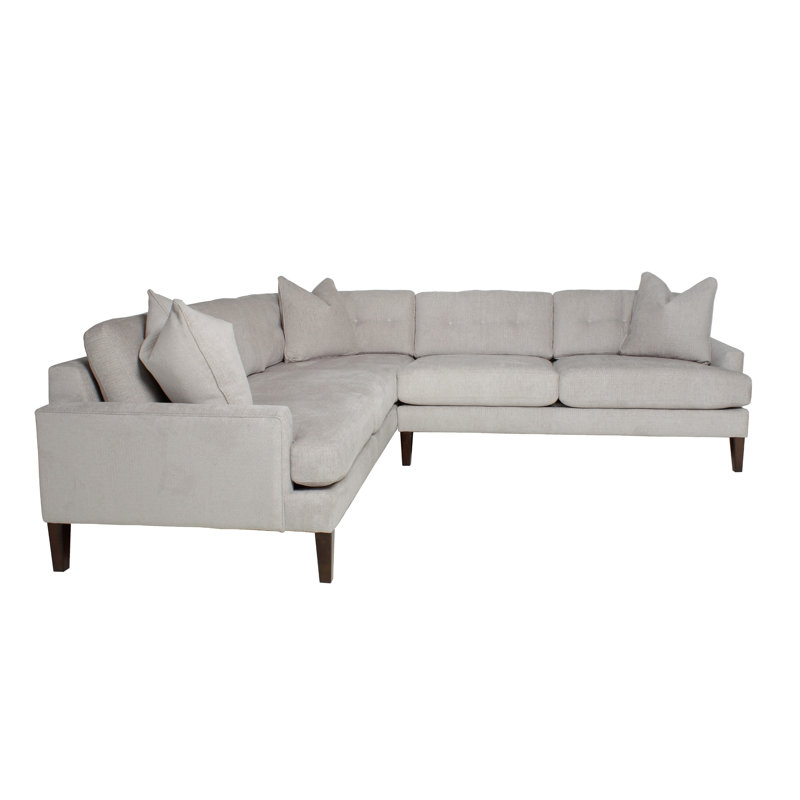 Canapé modulaire de coin 108,5 po, Beige / gris, Face à la droite