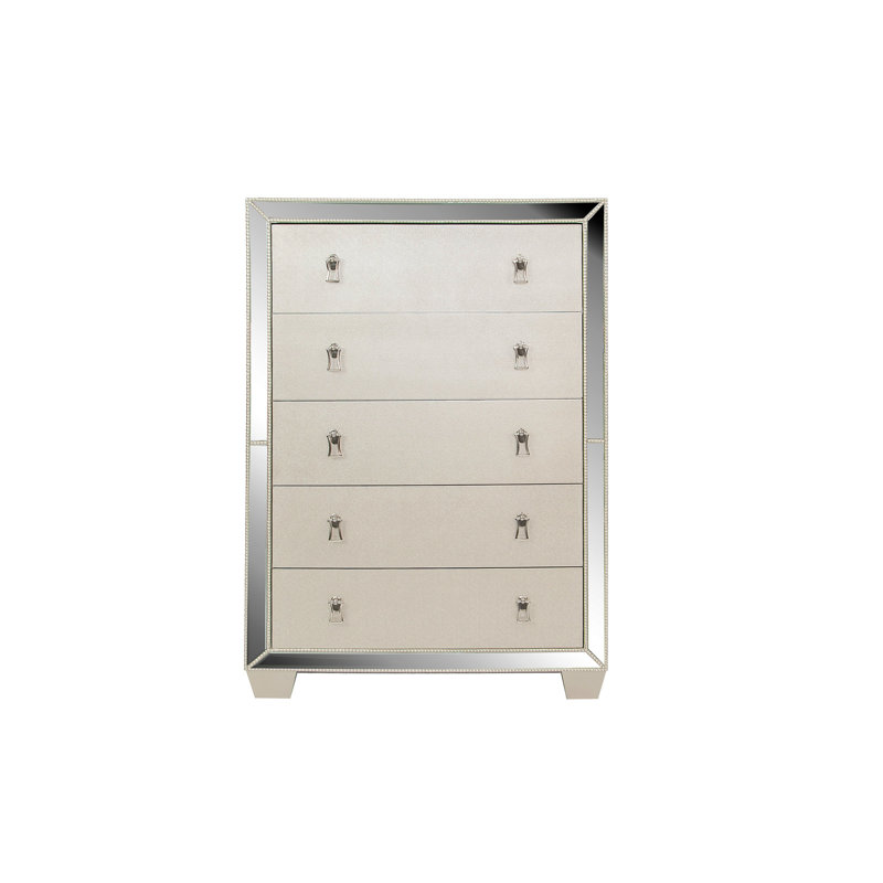 Meuble de chambre traditionnel à finition argentée 1 pièce