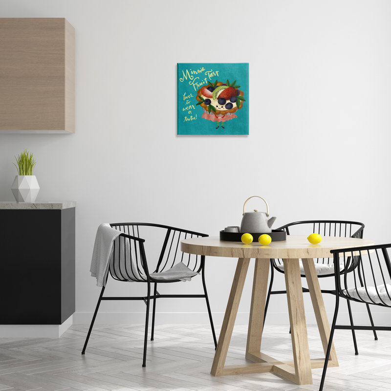 «Mini Fruit Tart Loves Tutu», art mural sur toile, H 17 po x l 17 po